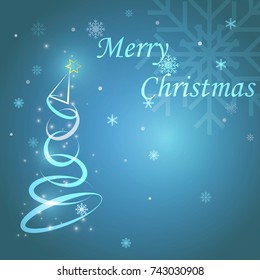 Christmas background with modern Christmas tree