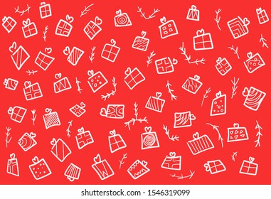 christmas background of new year gifts