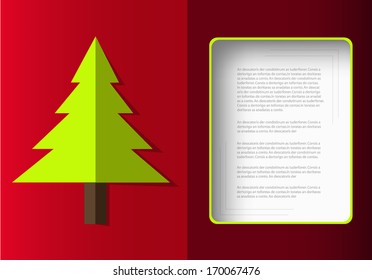 Christmas background note paper template for design , vector