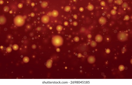 Christmas background. On a red background with bokeh