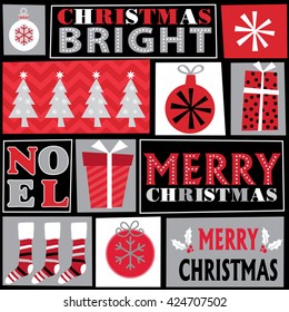 Christmas background with ornament christmas design