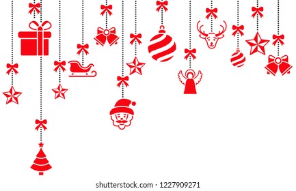 Christmas background with ornament elements