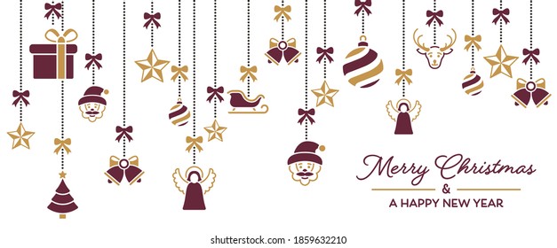 Christmas background with ornament elements