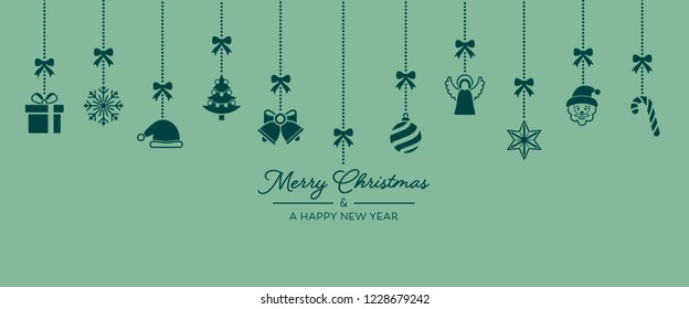 Christmas background with ornament elements (Merry Christmas)