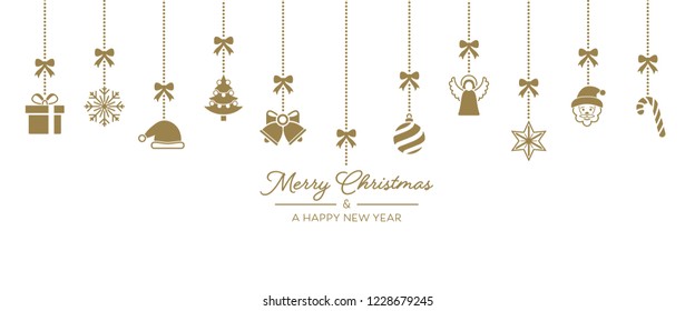 Christmas background with ornament elements (Merry Christmas)