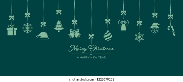 Christmas background with ornament elements (Merry Christmas)