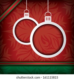 Christmas background with ornaments