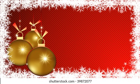christmas background with ornaments