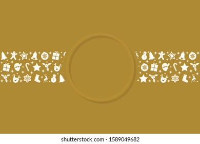Christmas background with ornaments and copyspace. Vector.