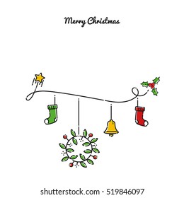 Christmas background, ornaments, element, Vector file
