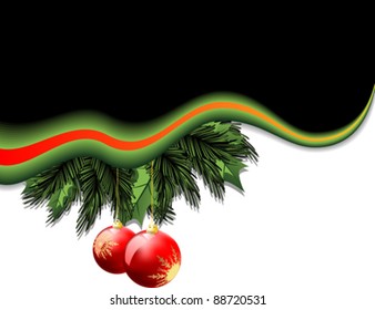 Christmas background with ornaments eps8
