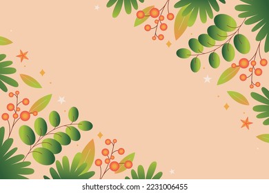 Christmas background with ornaments and nature