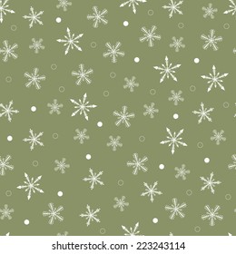 christmas background with ornaments, vector, seamless pattern