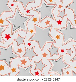 christmas background with ornaments, vector, seamless pattern