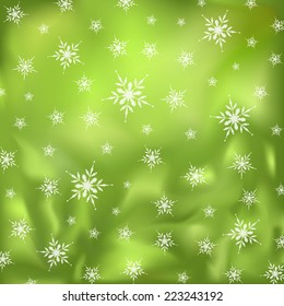 christmas background with ornaments, vector, seamless pattern