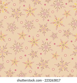 christmas background with ornaments, vector, seamless pattern