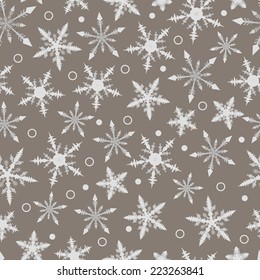 christmas background with ornaments, vector, seamless pattern