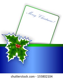 christmas background, paper holly