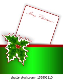christmas background, paper holly