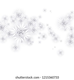 Christmas Background with Paper Snowflakes