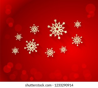 Christmas background with paper snowflakes. Vector design