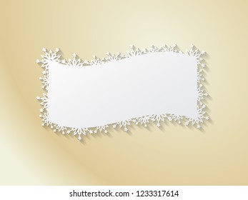 Christmas background with paper snowflakes. Vector illustration