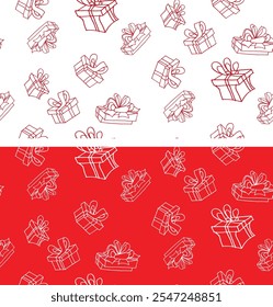 Patrón de fondo de Navidades. Imagen de Vector 100% dibujado a mano.