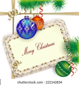 Christmas background, Christmas pattern, Christmas card with decorations