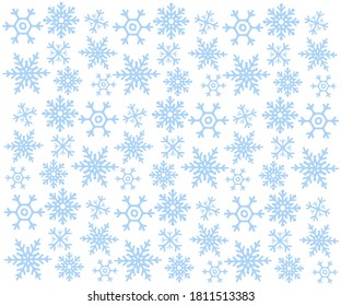 Christmas background, pattern with snowflakes