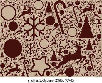 Christmas background. Christmas  pattern. Christmas tree. Christmas decoration. winter holiday. Greeting card, banner, poster