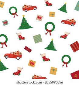 
Christmas background pattern Vector illustration