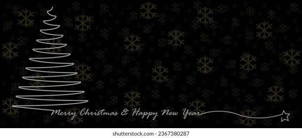 Christmas background. Christmas pine fir tree. Winter holiday composition. Greeting card, banner, poster