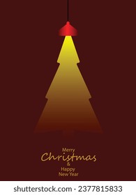 Christmas background. Christmas pine fir tree. Winter holiday composition. Greeting card, banner, post