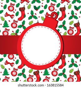 Christmas background with place for text. Vector illustration