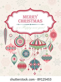 Christmas background with place for text. Vector illustration.