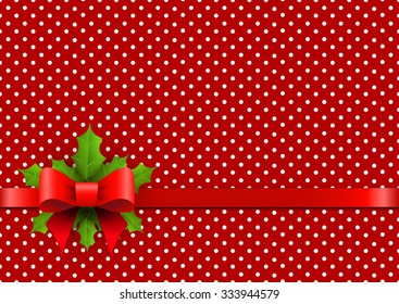 Christmas background with polka dots