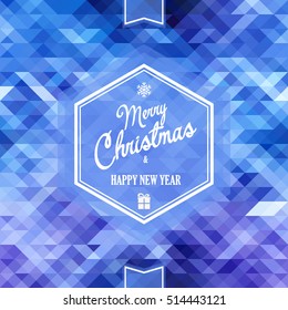 Christmas background & polygonal style