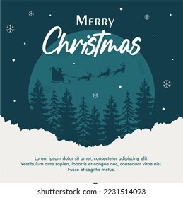 Christmas Background Post Design Template