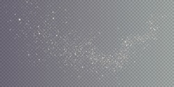 Christmas Background. Powder Dust Light PNG. Magic Shining Gold Dust. Fine, Shiny Dust Bokeh Particles Fall Off Slightly. Fantastic Shimmer Effect. Vector Illustrator.