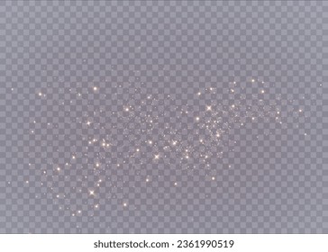 Christmas background. Powder dust light . Magic shining gold dust. Fine shiny dust bokeh particles fall off slightly. Stock royalty free. Fantastic shimmer effect. Vector illustrator.