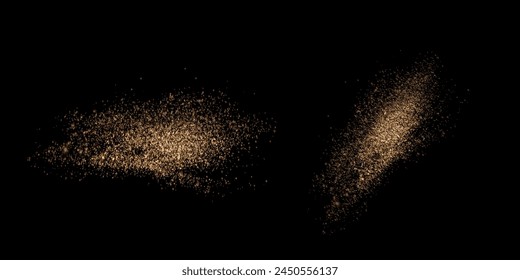 Christmas background. Powder dust light PNG. Magic shining gold dust. Fine, shiny dust bokeh particles fall off slightly. Fantastic shimmer effect. Vector illustrator.	
