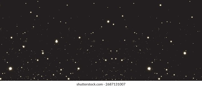 Christmas background. Powder dust light PNG. Magic shining gold dust. Fine, shiny dust bokeh particles fall off slightly. Fantastic shimmer effect. Vector illustrator.	