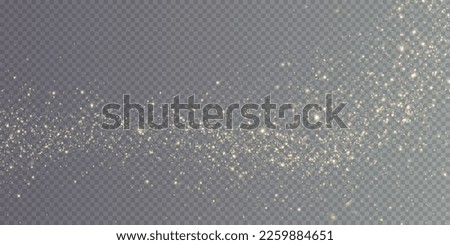 Christmas background. Powder dust light png. Magic shining gold dust. Fine, shiny dust bokeh particles fall off slightly. Fantastic shimmer effect. Vector illustrator.