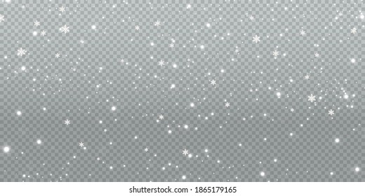 Christmas background. Powder PNG. Magic shining white dust. Fine, shiny dust particles fall off slightly. Fantastic shimmer effect.