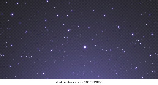 Christmas background. Powder PNG. Magic shining white dust. Fine, shiny dust particles fall off slightly. Fantastic shimmer effect.