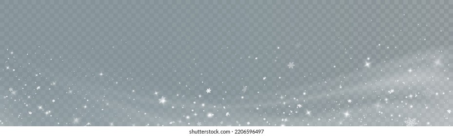 Christmas background. Powder PNG. Magic shining white dust. Fine, shiny dust particles fall off slightly. Fantastic shimmer effect.	