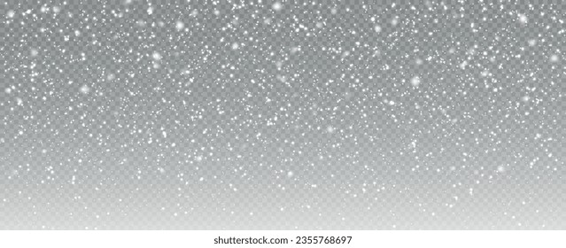 Christmas background. Powder PNG. Magic bokeh shines with white dust. Small realistic glare on a transparent Png background. Design element for cards, invitations, backgrounds, screensavers.