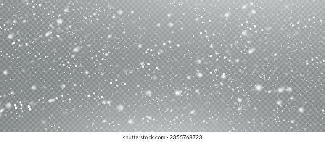 Christmas background. Powder PNG. Magic bokeh shines with white dust. Small realistic glare on a transparent Png background. Design element for cards, invitations, backgrounds, screensavers.