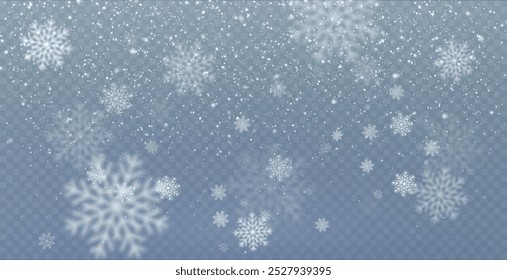 Christmas background. Powder PNG. Magic bokeh shines with white dust. Small realistic glare on a transparent Png background. Design element for cards, invitations, backgrounds, screensavers.	
