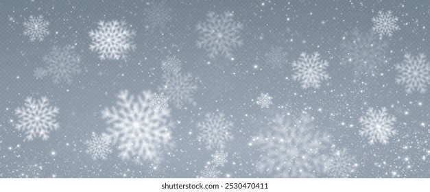 Navidades de fondo. Polvo PNG. El bokeh mágico brilla con polvo blanco. Pequeño resplandor realista sobre un fondo Png transparente. Elemento de diseño para tarjetas, invitaciones, fondos, protectores de pantalla.